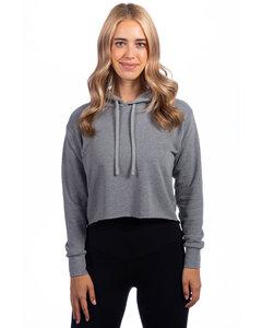 Next Level 9384 - Ladies Cropped Pullover Hooded Sweatshirt Heather gris
