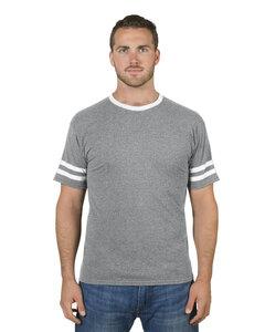 Jerzees 602MR - Adult TRI-BLEND Varsity Ringer T-Shirt Oxford/White