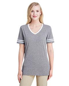 Jerzees 602WVR - Ladies TRI-BLEND Varsity V-Neck T-Shirt