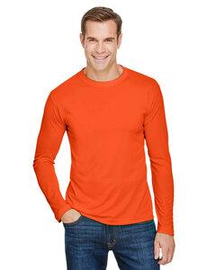 Bayside BA5360 - Unisex 4.5 oz., 100% Polyester Performance Long-Sleeve T-Shirt Bright Orange