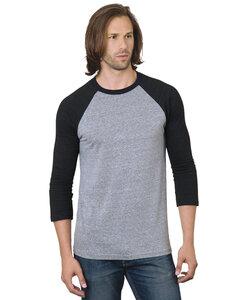 Bayside BA9525 - Unisex 3/4 Sleeve Raglan T-Shirt Athltc Grey/Blk