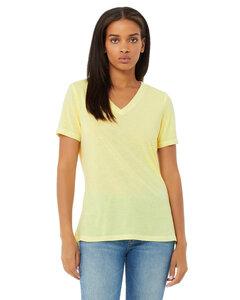 Bella+Canvas 6415 - Ladies Relaxed Triblend V-Neck T-Shirt Pale Ylw Trblnd