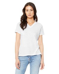 Bella+Canvas 6415 - Ladies Relaxed Triblend V-Neck T-Shirt Solid Wht Trblnd