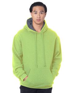 Bayside BA930 - Adult Super Heavy Thermal-Lined Hooded Sweatshirt Lime Grn/Dk Gry