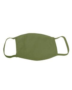 Bayside 1900BY - Adult Cotton Face Mask Made in USA Olive