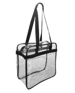 Liberty Bags OAD5005 - OAD Clear Tote w/ Zippered Top Negro