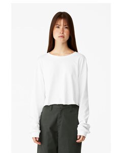 Bella+Canvas 6501B - FWD Fashion Ladies Cropped Long-Sleeve T-Shirt Blanco
