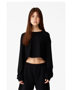Bella+Canvas 6501B - FWD Fashion Ladies Cropped Long-Sleeve T-Shirt Negro
