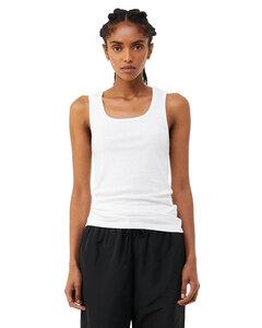 Bella+Canvas 1081 - Ladies Micro Ribbed Tank Solid Wht Blend