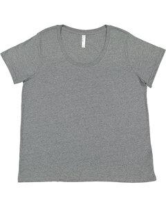 LAT 3816 - Ladies Curvy Fine Jersey T-Shirt Granite Heather