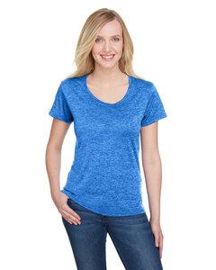 A4 NW3010 - Ladies Tonal Space-Dye T-Shirt Azul Cielo