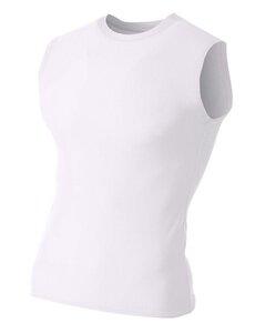 A4 NB2306 - Youth Sleeveless Compression Muscle T-Shirt Blanco