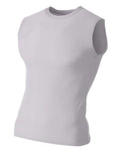 A4 NB2306 - Youth Sleeveless Compression Muscle T-Shirt Plata