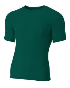 A4 NB3130 - Youth Short Sleeve Compression T-Shirt Verde bosque