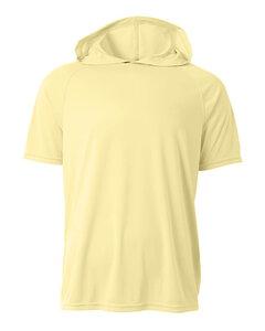 A4 N3408 - Men's Cooling Performance Hooded T-shirt Light Yellow