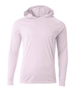 A4 N3409 - Men's Cooling Performance Long-Sleeve Hooded T-shirt Blanco