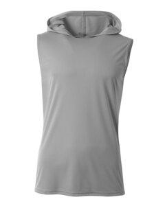 A4 N3410 - Men's Cooling Performance Sleeveless Hooded T-shirt Plata