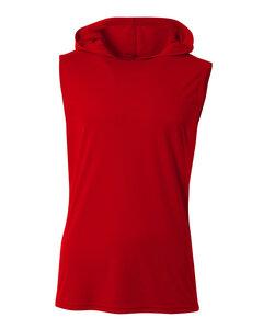 A4 N3410 - Men's Cooling Performance Sleeveless Hooded T-shirt Scarlet