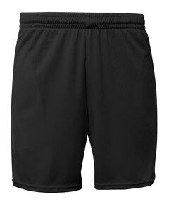 A4 N5384 - Adult 7" Mesh Short With Pockets Negro