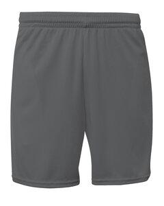 A4 N5384 - Adult 7" Mesh Short With Pockets Grafito