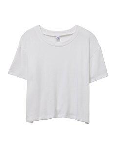 Alternative Apparel 5114BP - Ladies Headliner Cropped T-Shirt Blanco