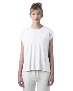 Alternative Apparel 4461HM - Ladies Modal Tri-Blend Raw Edge Muscle T-Shirt Blanco