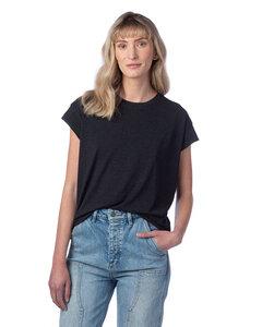 Alternative Apparel 4461HM - Ladies Modal Tri-Blend Raw Edge Muscle T-Shirt Negro