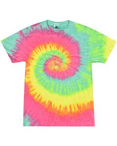 Tie-Dye T1001 - Adult 5.4 oz., 100% Cotton T-Shirt Minty Rainbow