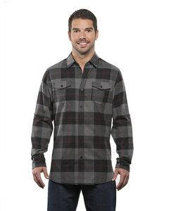 Burnside B8210 - Camisa de franela de manga larga Black/Steel