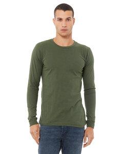 Bella+Canvas 3501 - Men’s Jersey Long-Sleeve T-Shirt Verde Militar