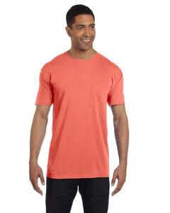 Comfort Colors 6030 - Remera Manga corta Garment Dyed con bolsillo   Bright Salmon