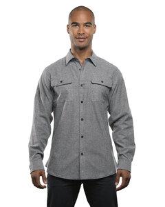 Burnside B8200 - Solid Long Sleeve Flannel Shirt Gris mezcla