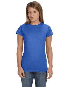 Gildan G640L - Softstyle® Ladies 4.5 oz. Junior Fit T-Shirt Heather Royal