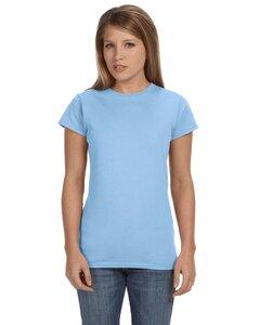 Gildan G640L - Softstyle® Ladies 4.5 oz. Junior Fit T-Shirt Azul Cielo