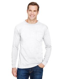 Bayside 3055 - Union-Made Long Sleeve T-Shirt with a Pocket Blanco