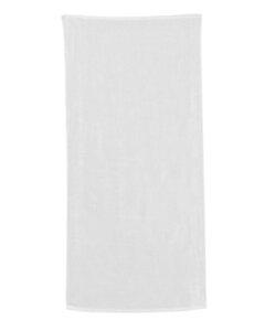 Carmel Towel Company C3060S - Cabana Stripe Velour Beach Towel Blanco