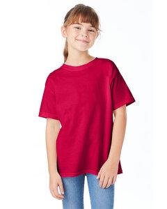Hanes 5480 - Youth ComfortSoft® Heavyweight T-Shirt Athletic Crimson