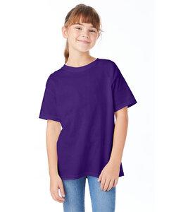 Hanes 5480 - Youth ComfortSoft® Heavyweight T-Shirt Athletic Purple