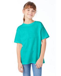Hanes 5480 - Youth ComfortSoft® Heavyweight T-Shirt Athletic Teal