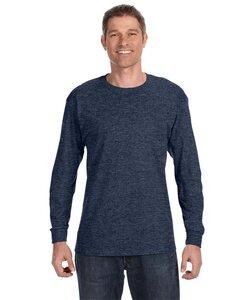 Jerzees 29L - 5.6 oz., 50/50 Heavyweight Blend™ Long-Sleeve T-Shirt  Vint Hthr Navy