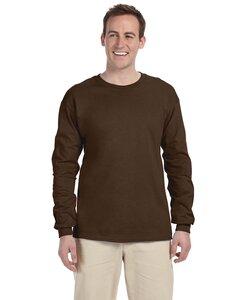 Fruit of the Loom 4930R - Heavy Cotton Long Sleeve T-Shirt Chocolate