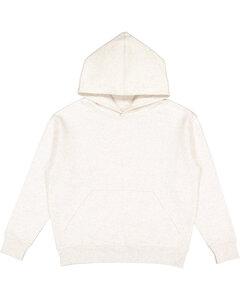 LAT 2296 - Youth Pullover Hooded Sweatshirt Natural Heather