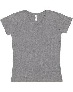 LAT 3507 - Remera fina de jersey con cuello en V Granite Heather