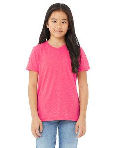 Bella+Canvas 3413Y - Youth Triblend Short-Sleeve T-Shirt Char Pnk Triblnd