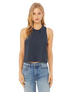 Bella+Canvas 6682 - Ladies Racerback Cropped Tank Heather Marina