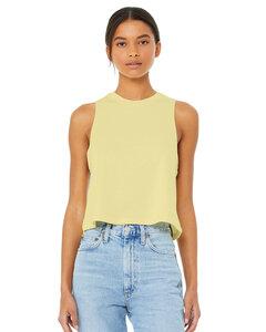 Bella+Canvas 6682 - Ladies Racerback Cropped Tank Hth Frnch Vanlla