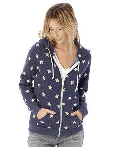 Alternative 9573 - Ladies' Eco-Fleece Adrian Full-Zip Hooded Sweatshirt Stars