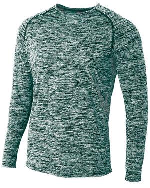 A4 N3305 - MENS LONG SLEEVE RAGLAN SPACE DYE