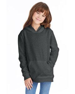 Hanes P473 - EcoSmart® Youth Hooded Sweatshirt Carbón de leña Heather
