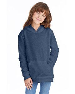 Hanes P473 - EcoSmart® Youth Hooded Sweatshirt Heather Marina